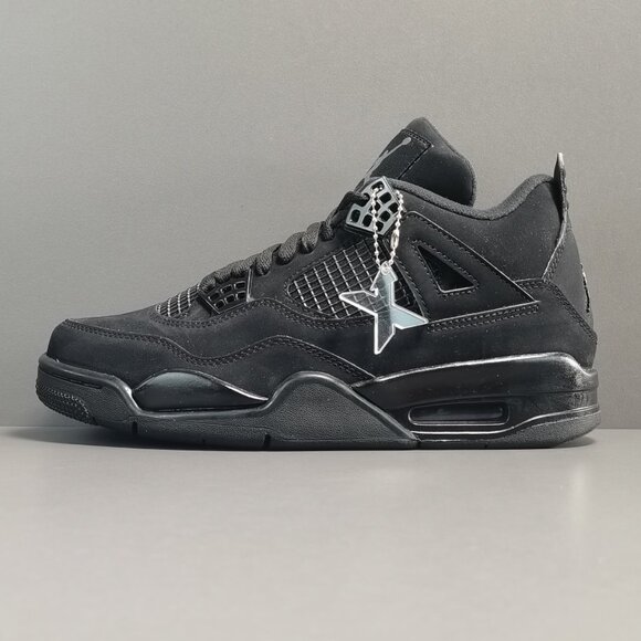 Nike Air Jordan Retro 4 Black Cat Light Graphite - Picture 1 of 9